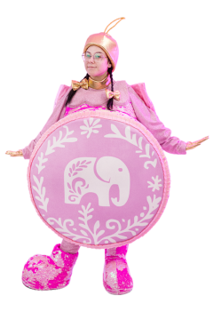 The Christmas tree toy is Pink Carnival costume