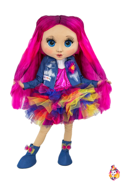 Neon girl Mascot Costume