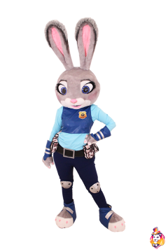 Bunny Policeman Mascot Costume