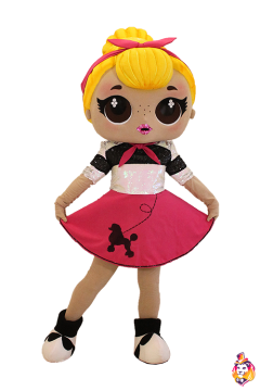 Doll with a poodle Mascot Costume