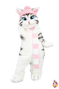 Сat in a pink hat Mascot Costume