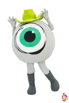Monster with one eye Grey Mascot Costume