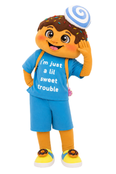 The donut boy Mascot Costume