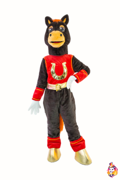 Horse Golden Horseshoe Mascot Costume