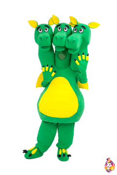 Snake with three heads Mascot Costume