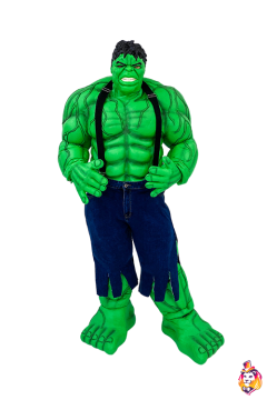 Green Superhero Mascot Costume