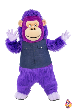 Purple Monkey Mascot Costume