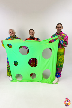 Neon green Cheese Game prop