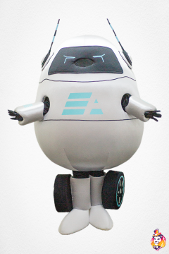 Robot Wheels Mascot Costume